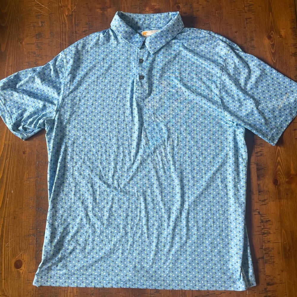 Nicklaus eco choice Men's Blue Patterned Polo Shirt